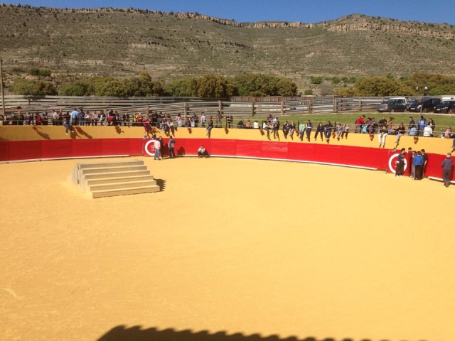 Preparando la plaza